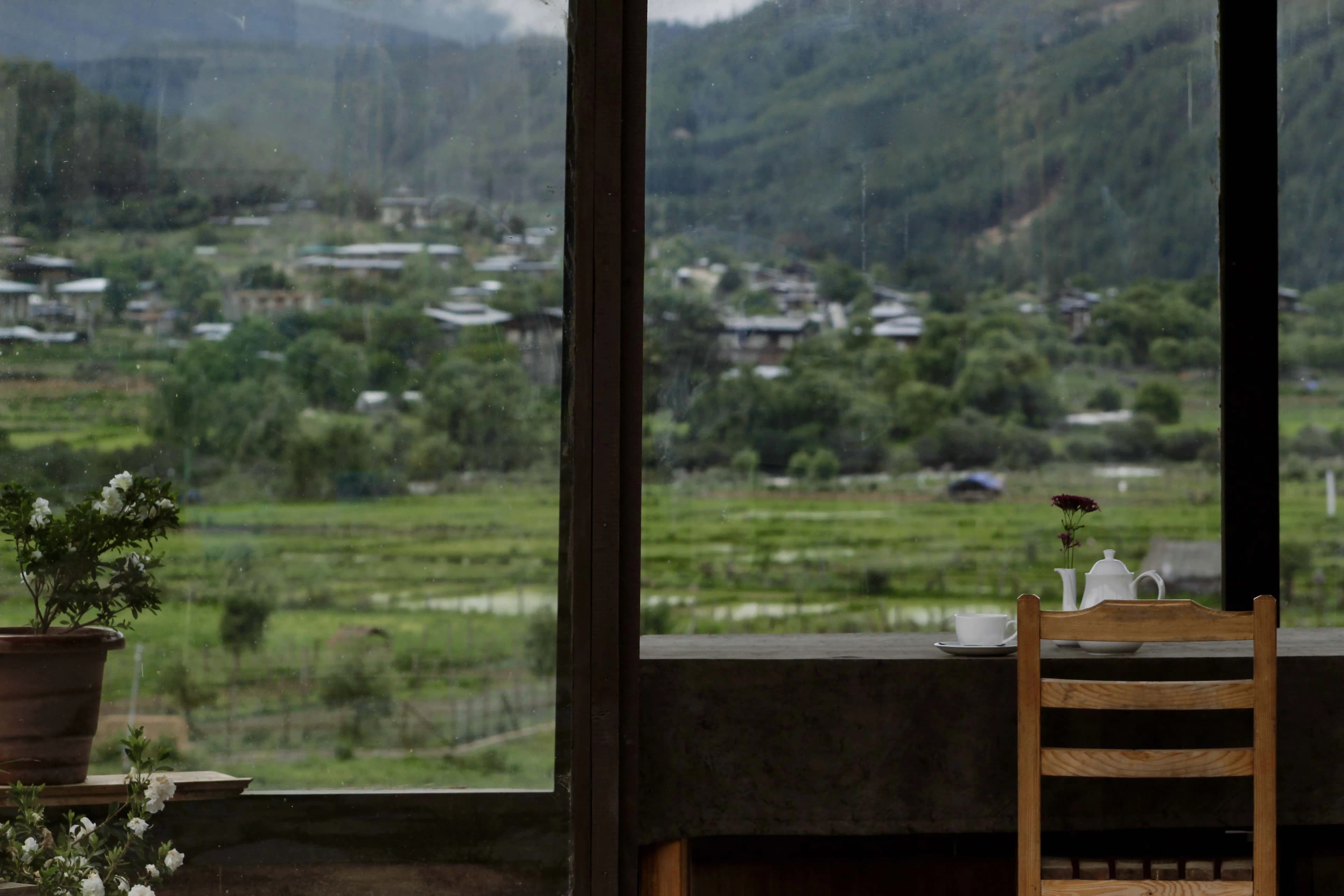 Scenic view from Dekyil Guest House