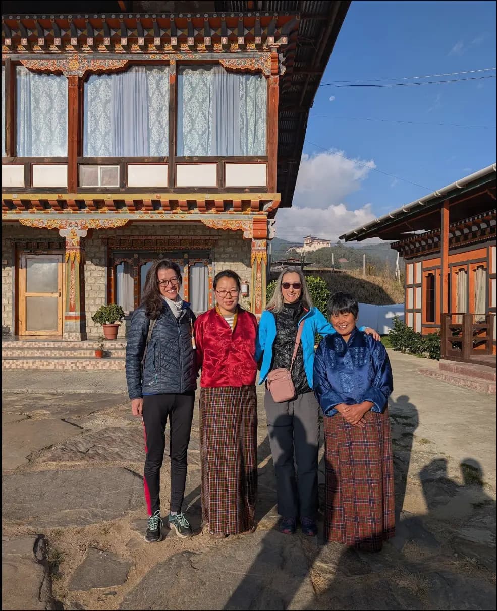An image of karma (mother) & kinley(daughter) with guests 